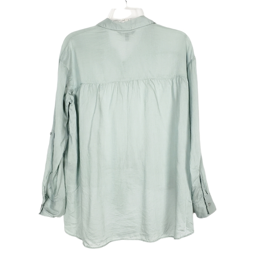 EXPRESS front tie lightweight button down top NWT… - image 2